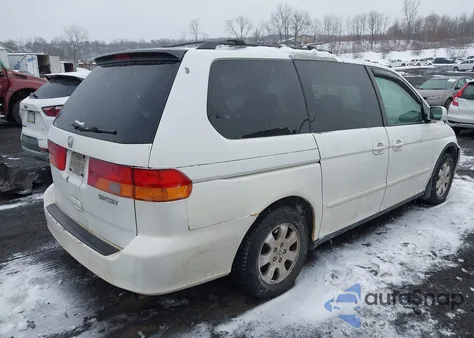 2002 Honda Odyssey Ex z USA, uszkodzony, nr VIN 5FNRL18682B046953